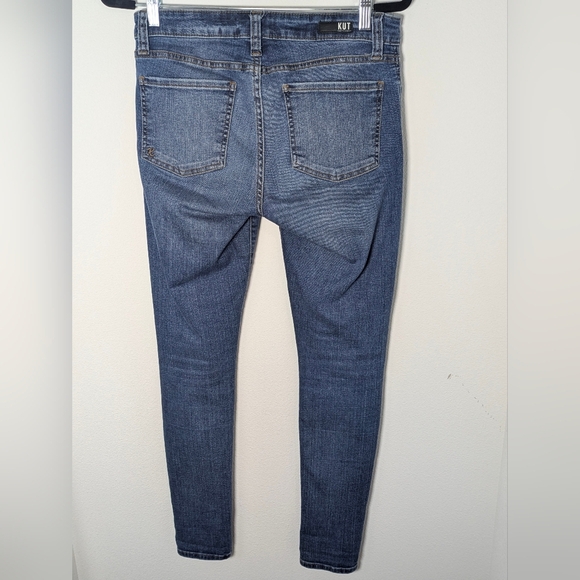 Kut from the Kloth Women's Mia Toothpick Skinny Jeans Size 6 Blue Distressed Euc - Picture 6 of 12